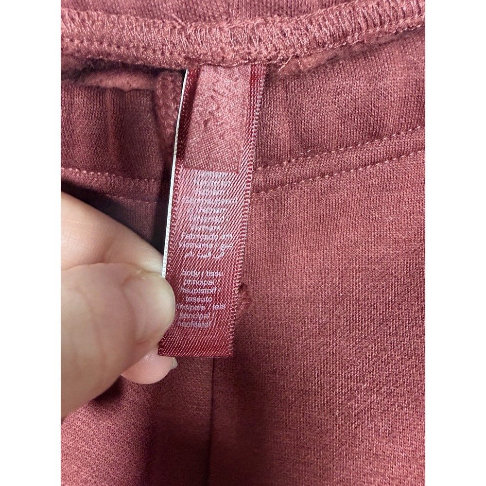 SKIMS Classic Fleece Jogger Womens Burgundy Drawstring Sweatpants Lg Comfort - Picture 7 of 10
